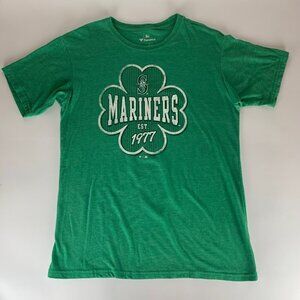 Seattle Mariners Green Fanatics St Patricks Day Short Sleeve Shirt Mens Large
